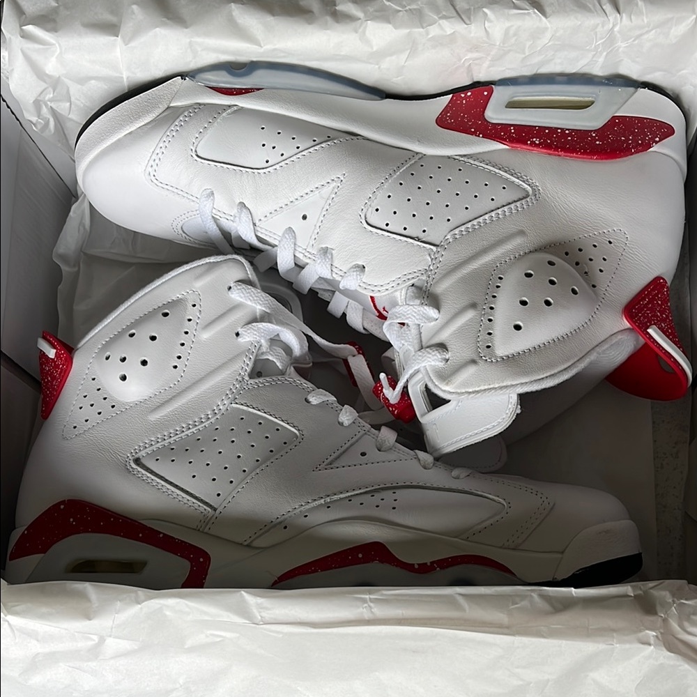 Air Jordan Retro Red and White Sneakers